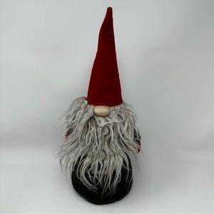 Ikea 2022 Vinterfint Gnome Standing Santa Red Gray 14 in Plush Bean Bag Base
